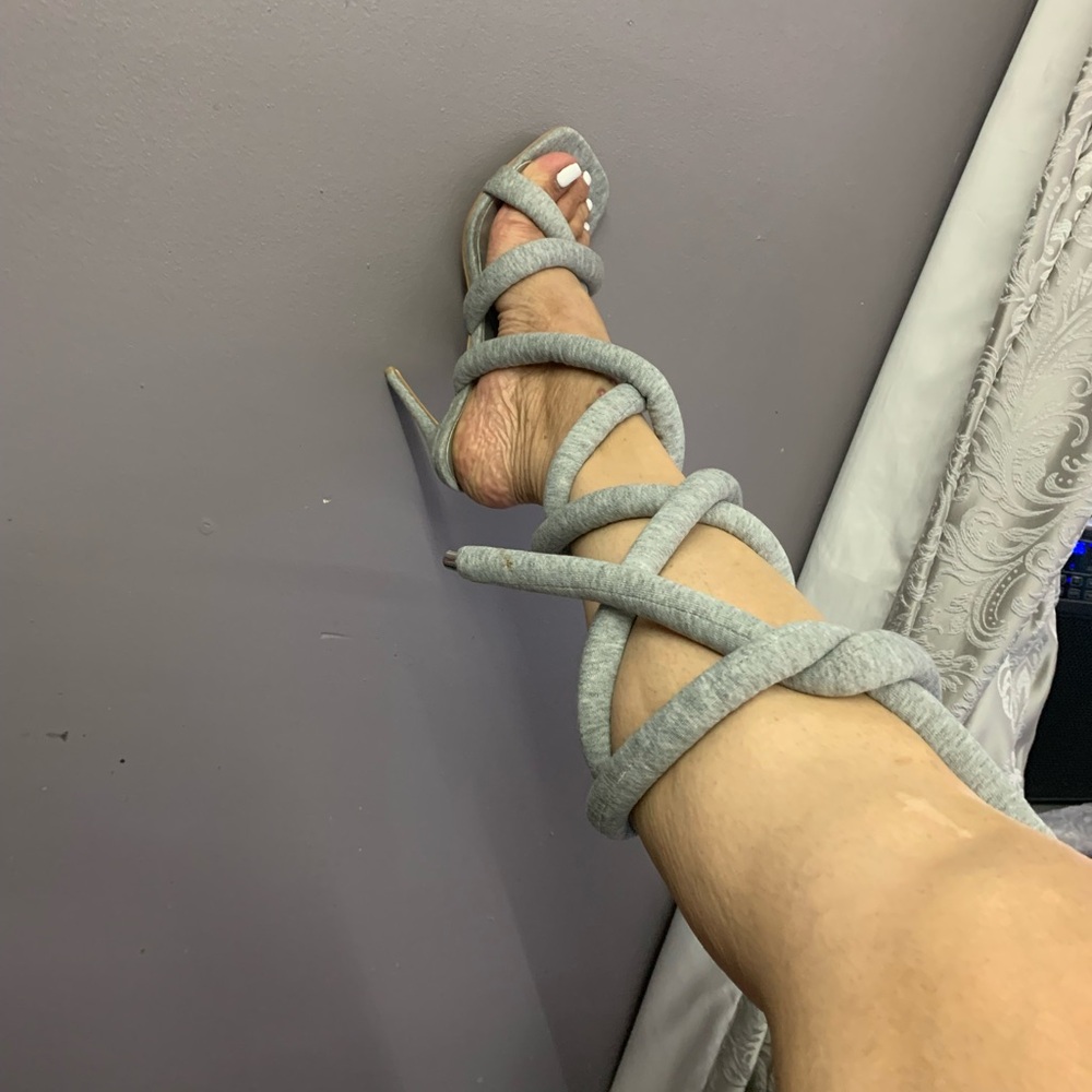 Grey strap up size 12